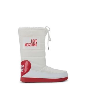 Love Moschino White Boots with logo